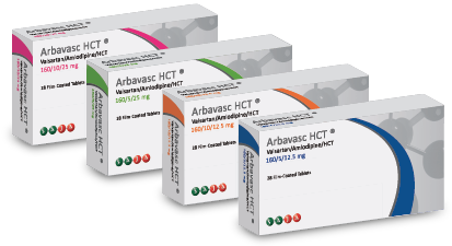 ARBAVASC HCT 160/10/12.5 MG TABLET