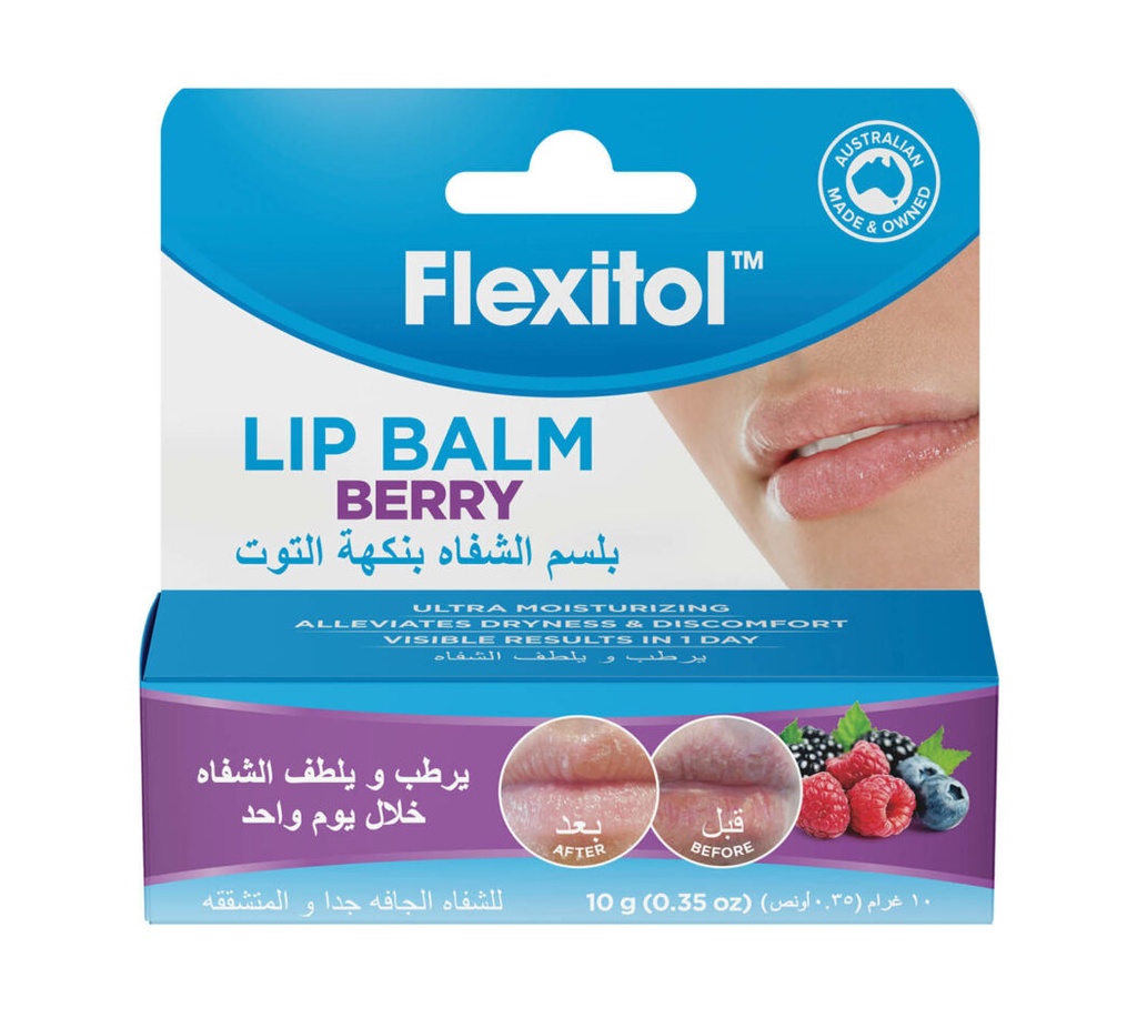 FLEXITOL LIP BALM BERRY 10G