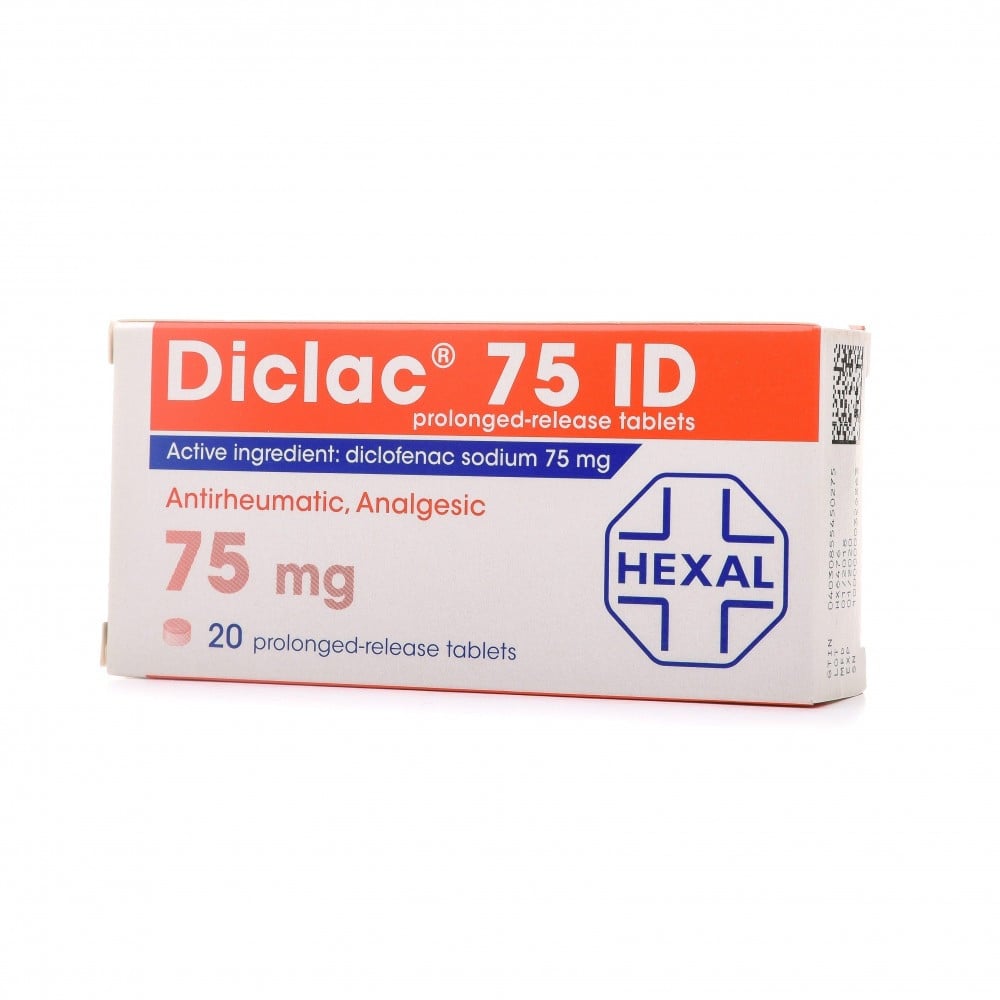 DICLAC 75 MG PR 20 TABLET