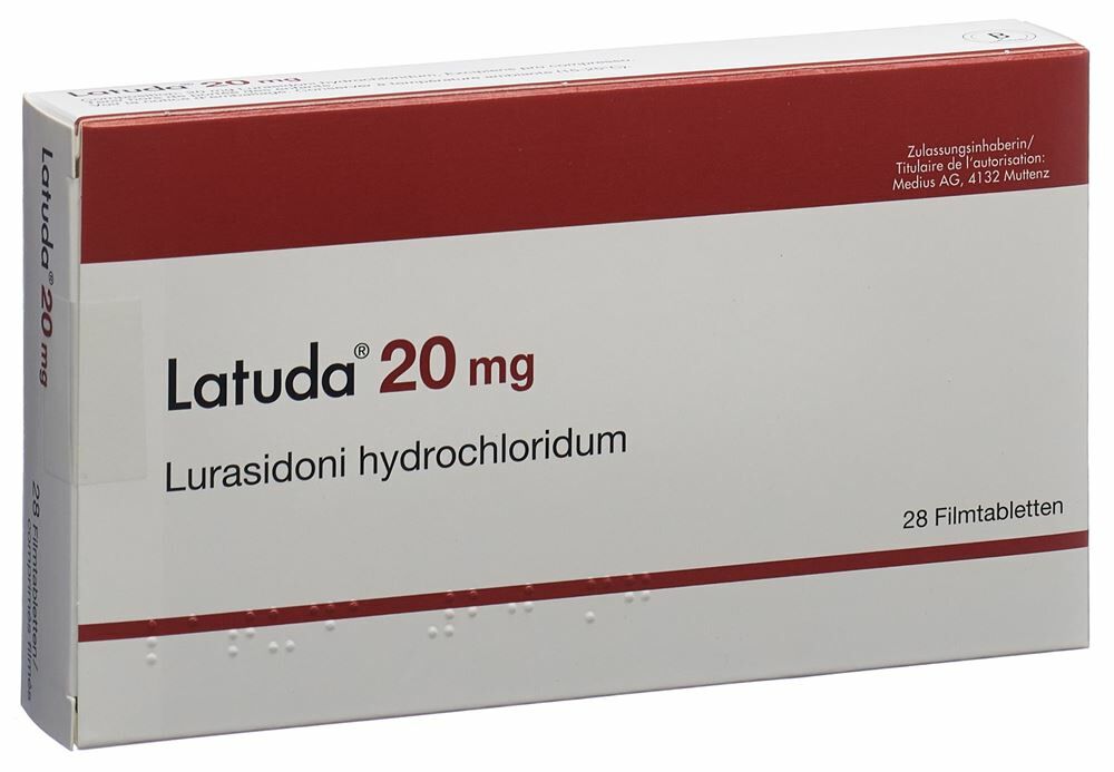 LATUDA 20 MG 28 TABLET