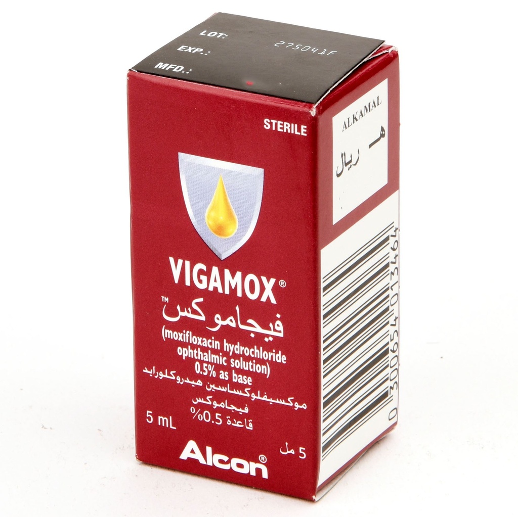 VIGAMOX 0.5% 5 ML OPHSOL EYE DROPS