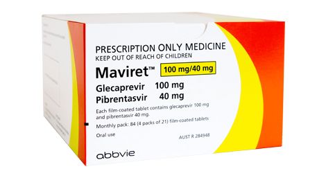 MAVIRET 100 MG/40 MG 84 TABLET