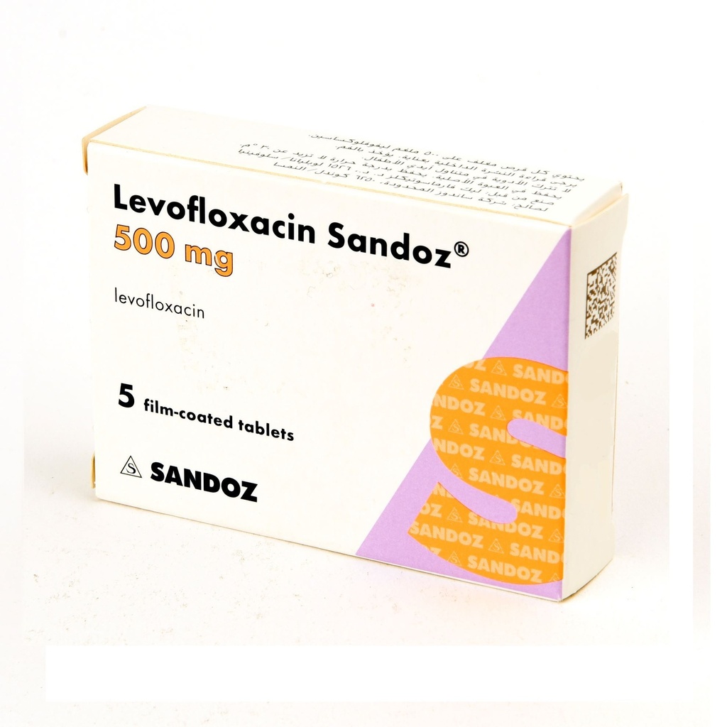 LEVOFLOXACIN SANDOZ 500 MG 5 TABLET