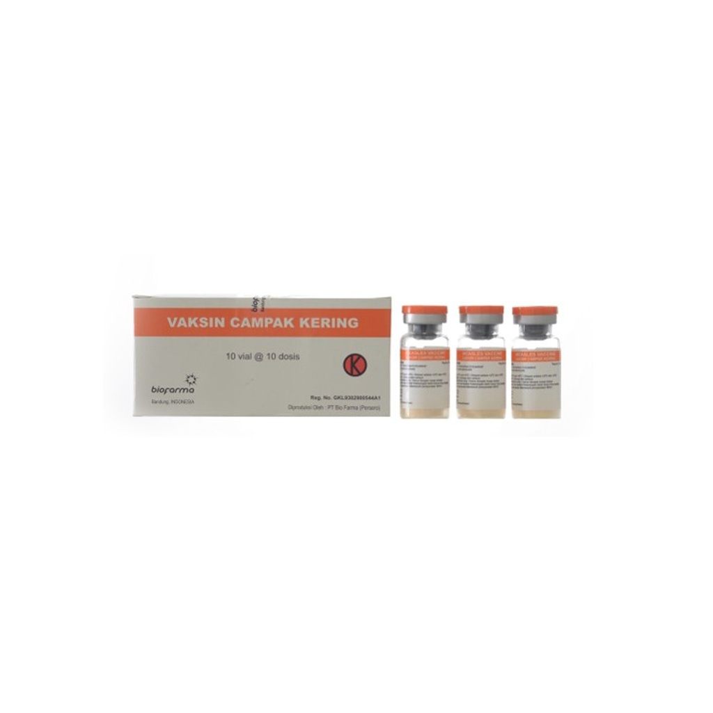 VAKSIN CAMPAK 10 VAILS/PACK + 5 ML DILUENT  (MEASLES VACCINE)