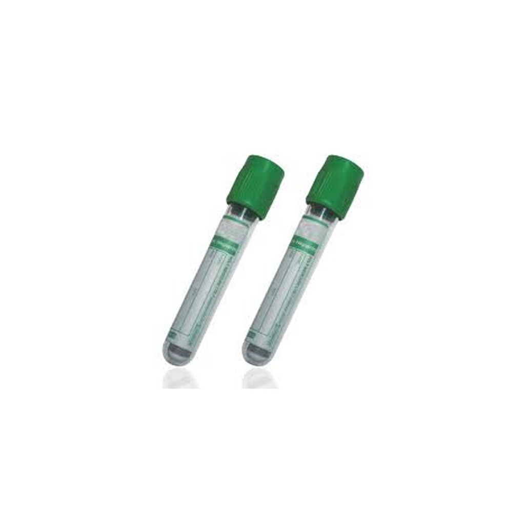 PLASTIC LITHIUM HEPARIN TUBE WITH GREEN BD HEMOGARD™ CLOSURE,  BOX OF 1000, 4ML, 13X75MM, PAPER LABEL LITHIUM HEPARIN 96 USP