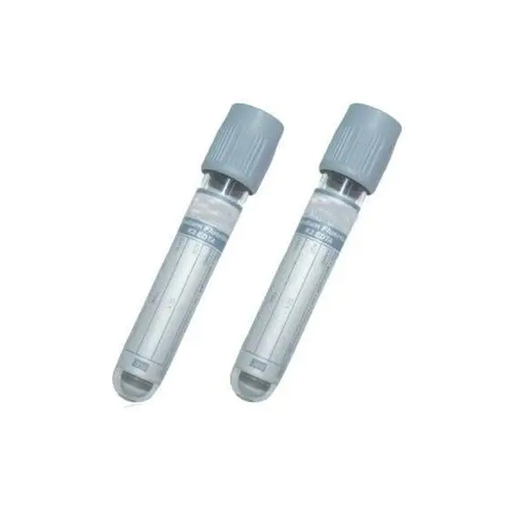 PLASTIC FLUORIDE/OXALATE TUBE WITH GREY BD HEMOGARD™ CLOSURE, BOX OF 1000, 2ML, 13X75MM, PAPER LABEL, NAF/OX  