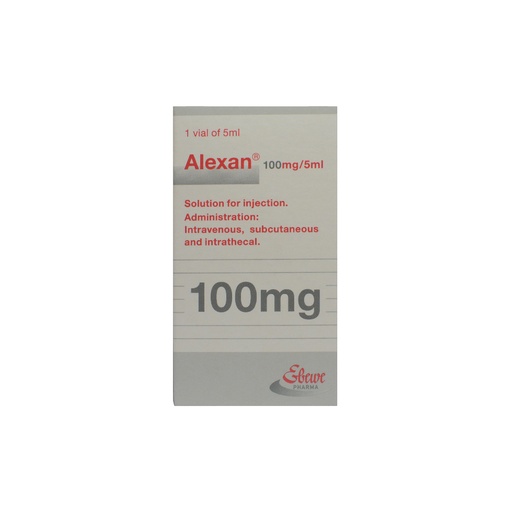 ALEXAN 100 MG 5 ML 1 VIAL