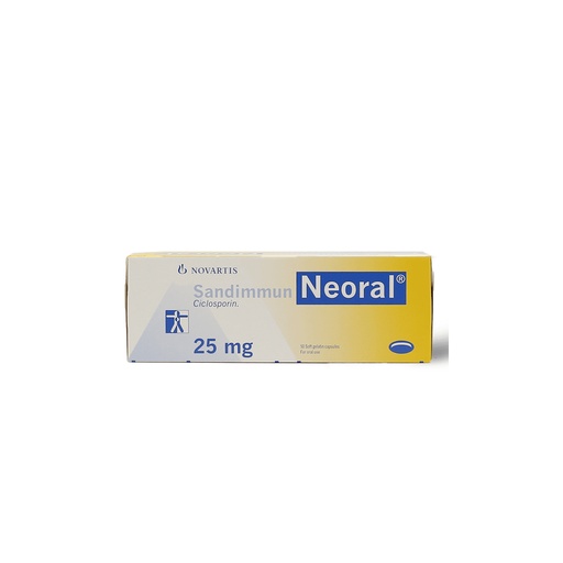 SANDIMMUN NEORAL 25 MG 50 CAPSULE