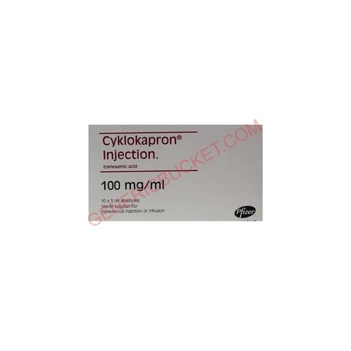 CYKLOKAPRON 100 MG-ML INJECTION