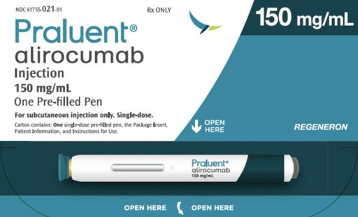 PRALUENT 300MG 1 PRE-FILLED PEN SOLUTION FOR INJECTION