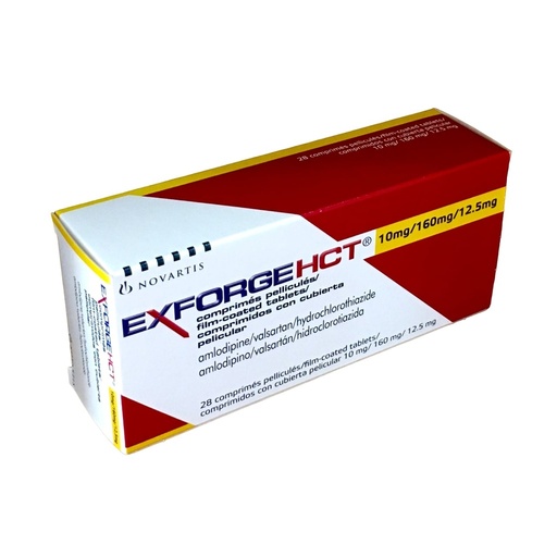 EXFORGE HCT 10/160/12.5 MG 28 TABLET