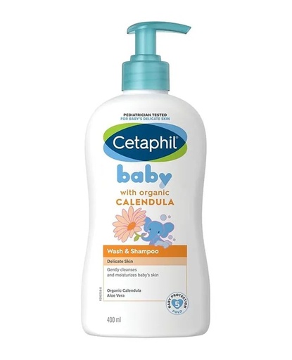 CETAPHIL BABY CALENDULA WASH & SHAMPOO 400ML PUMP LP