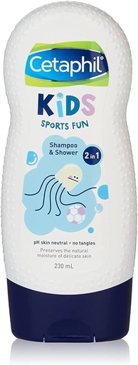 CETAPHIL KIDS SPORTS FUN 2IN1 SHAMPOO AND SHAWER230 ML