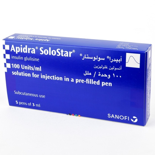 APIDRA SOLOSTAR 100 IU/ML 3 ML 5 PRE-FILLED PEN