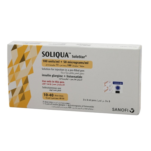 SOLIQUA SOLOSTAR 10-40 DS 50MCG-100IU/ML 3 PENS