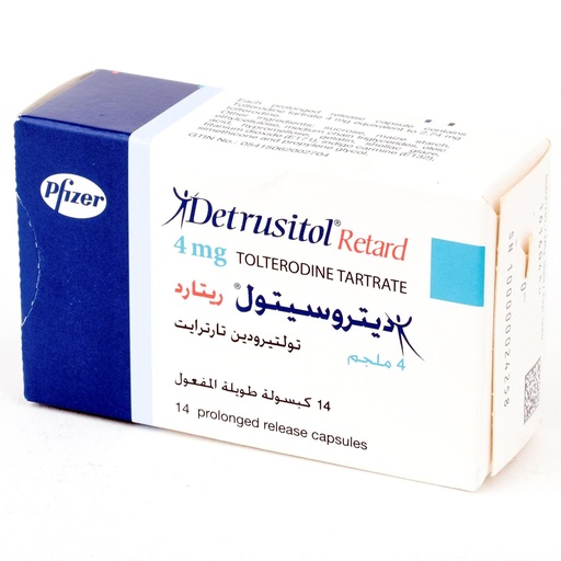 DETRUSITOL RETARD 4 MG 14 CAPSULE 