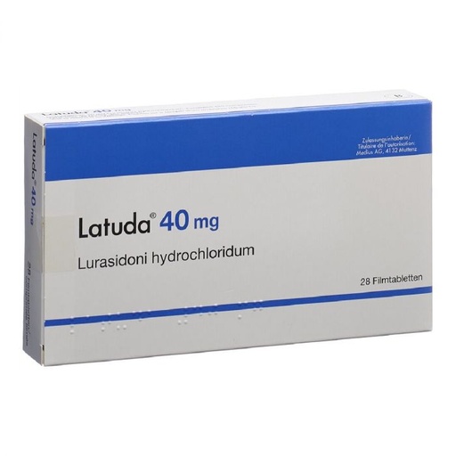 LATUDA 40 MG 28 TABLET