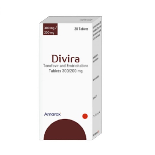 DIVIRA 300/200 MG  (TENOFOVIR + EMTRICITABINE) 30 TABLET