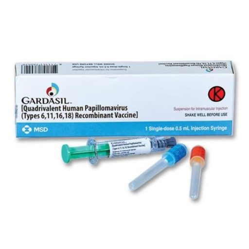 GARDASIL RECOMBINANT VACCINE 0.5 ML 1 SYRINGE